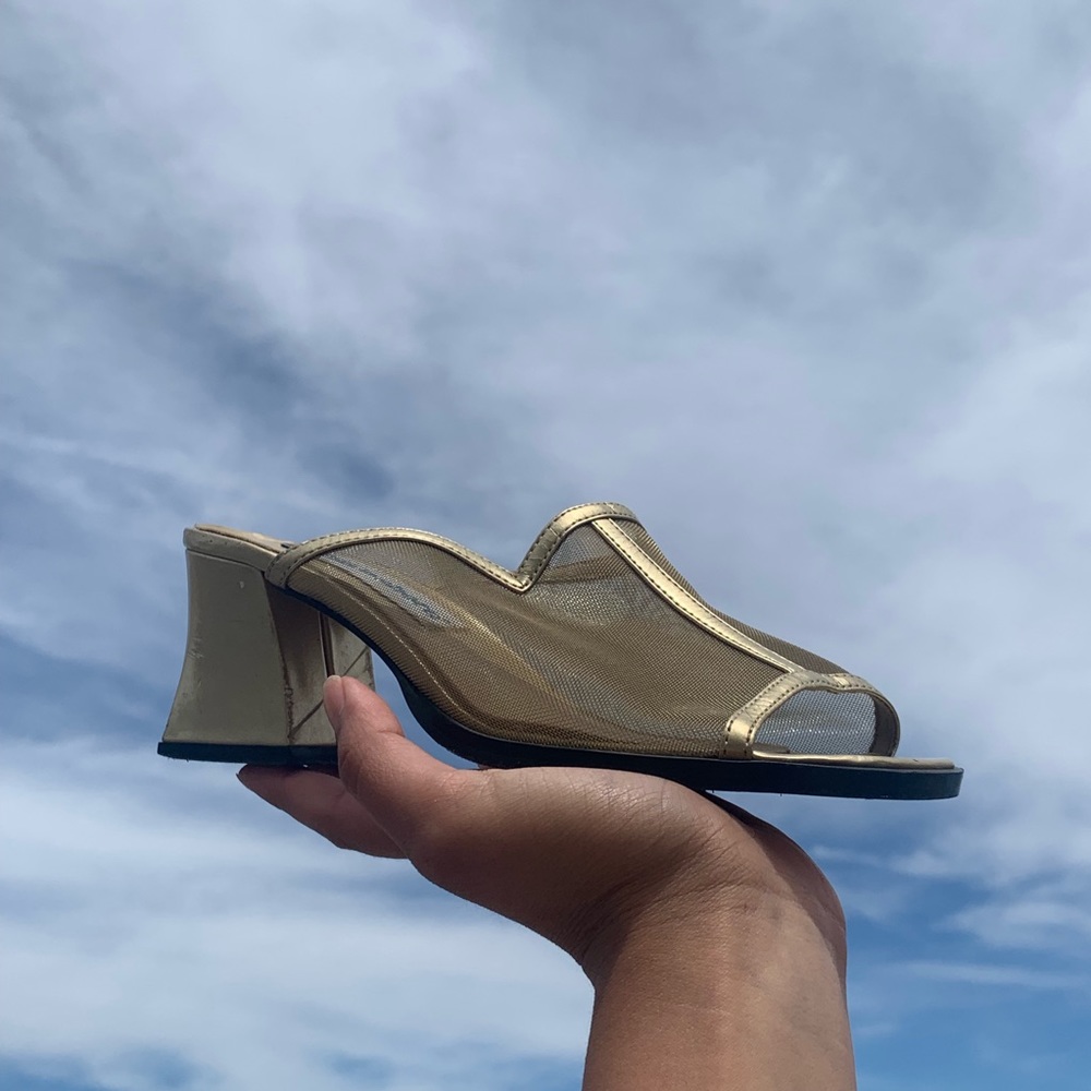 vintage gold mules